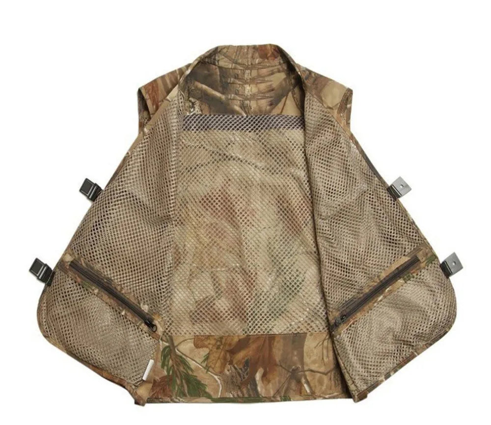 Fishing Utility Tactical Camo Mesh Removable Vest