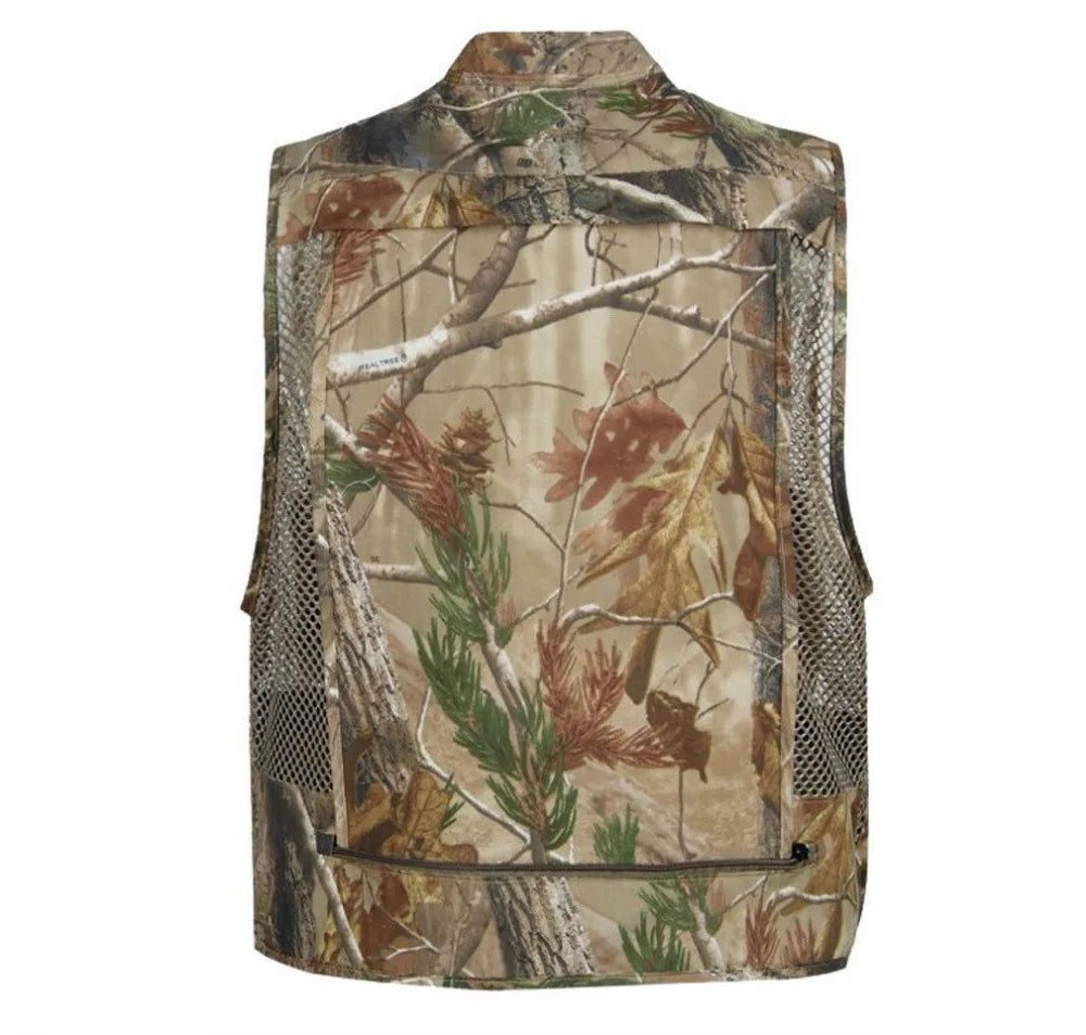 Fishing Utility Tactical Camo Mesh Removable Vest