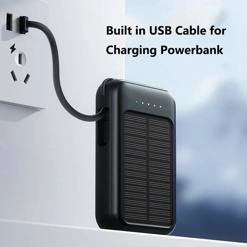 Solar Battery Bank with Fast Charging Cables