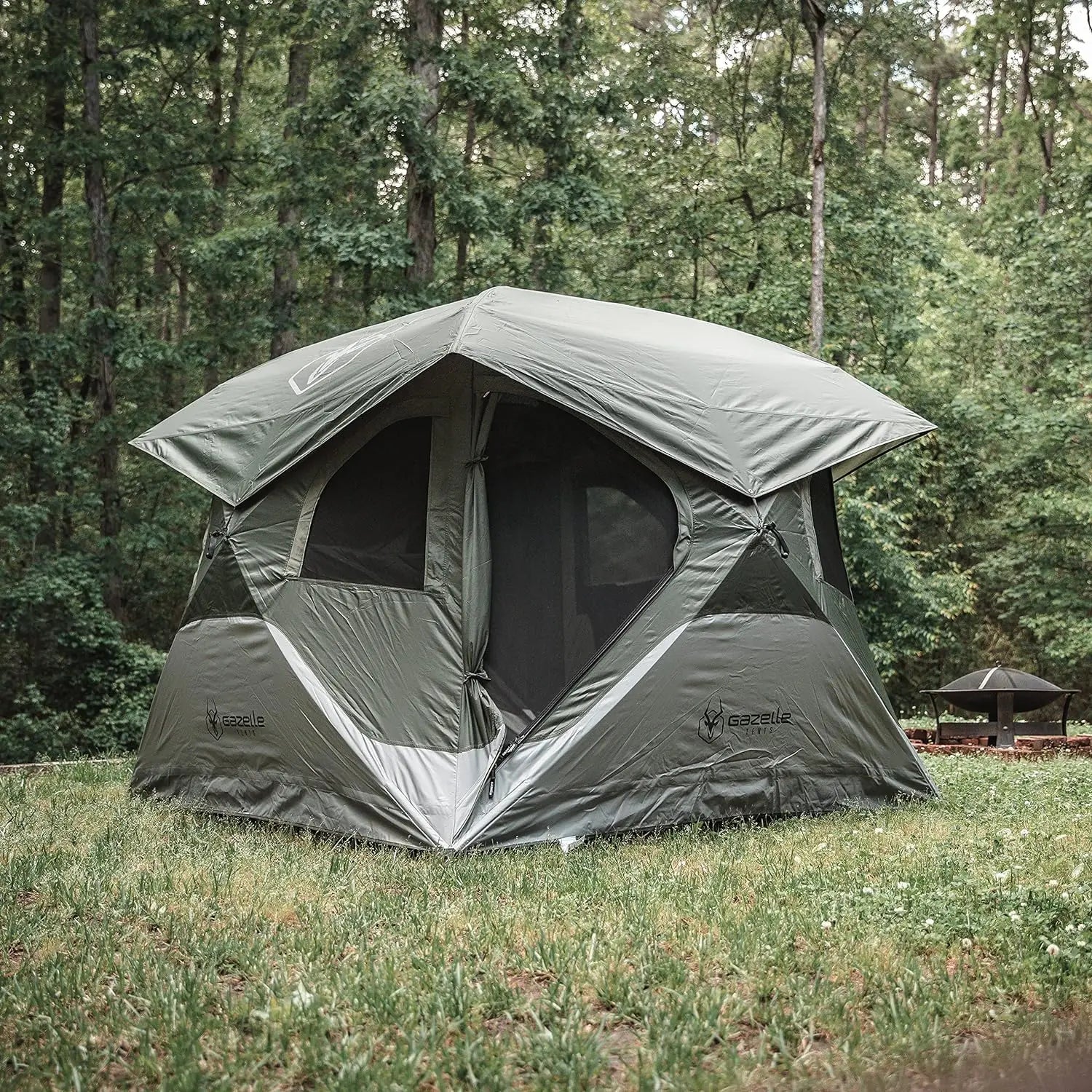 Gazelle Tents™ T4 Hub Tent, Easy 90 Second Set-Up, Waterproof, UV Resistant, Removable Floor,